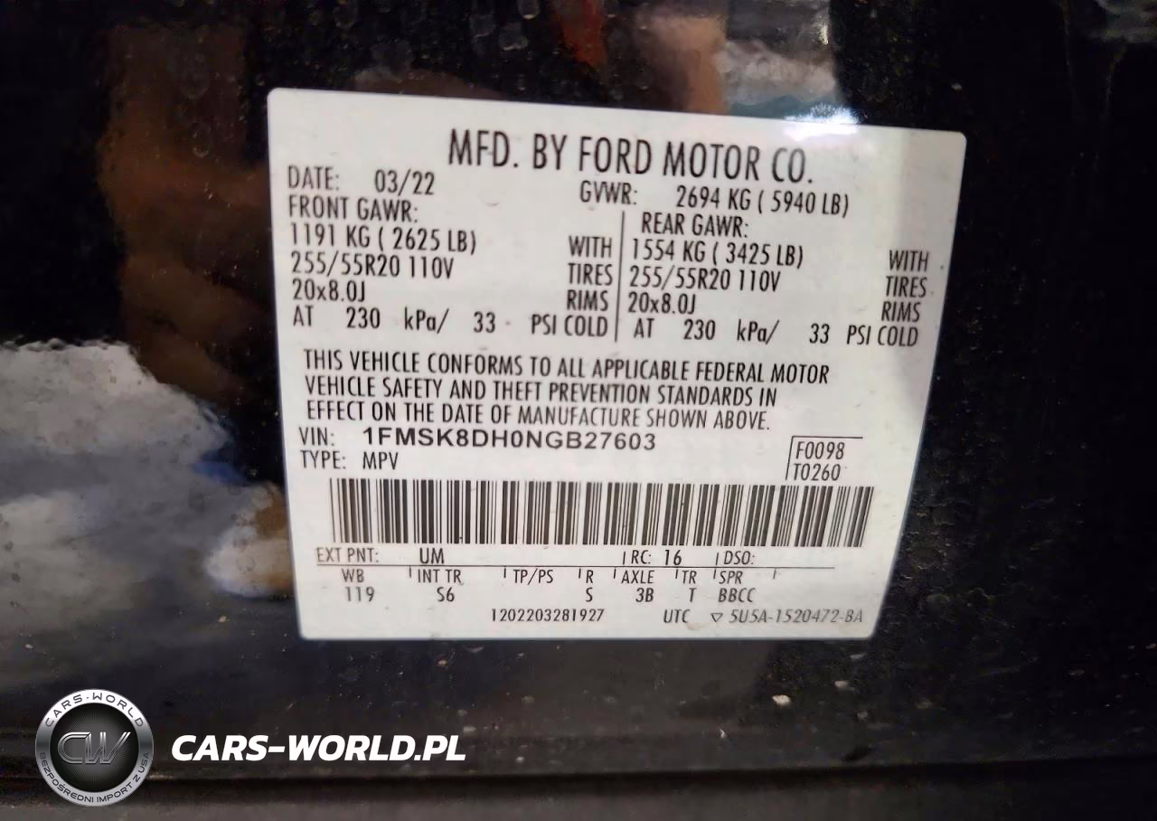 2022 Ford Explorer Xlt VIN:1FMSK8DH0NGB27603 - 14