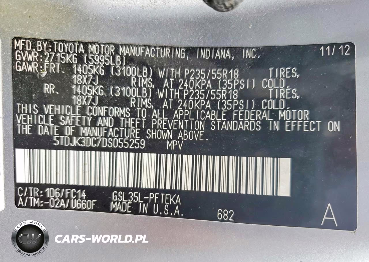 2013 Toyota Sienna Le VIN:5TDJK3DC7DS055259 - 13