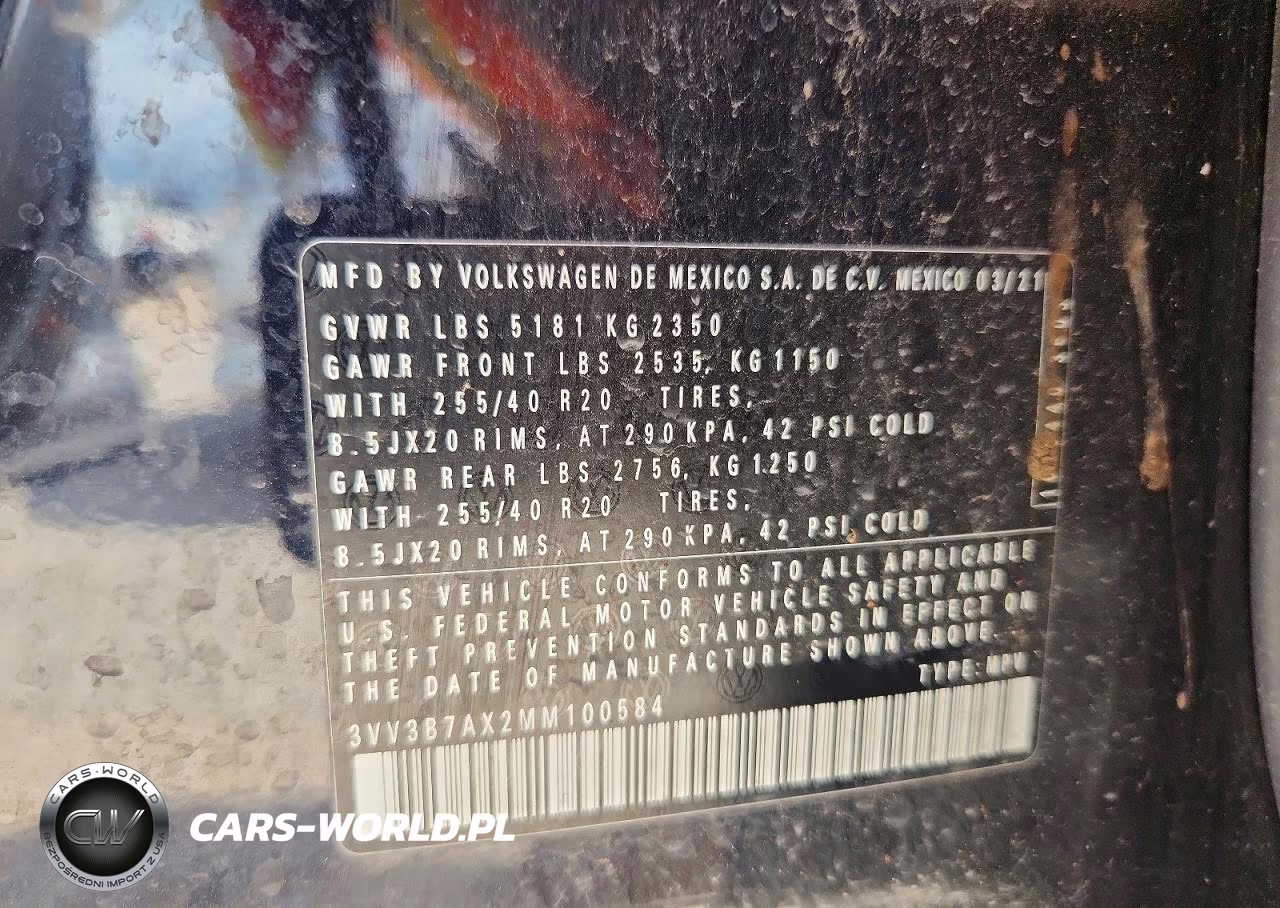 2021 Volkswagen Tiguan Se VIN:3VV3B7AX2MM100584 - 13