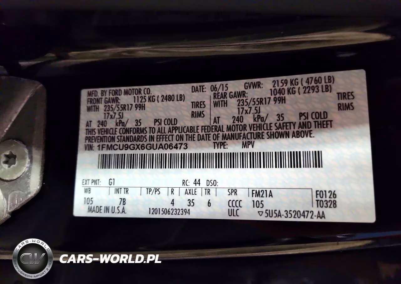 2016 Ford Escape Se VIN:1FMCU9GX6GUA06473 - 13