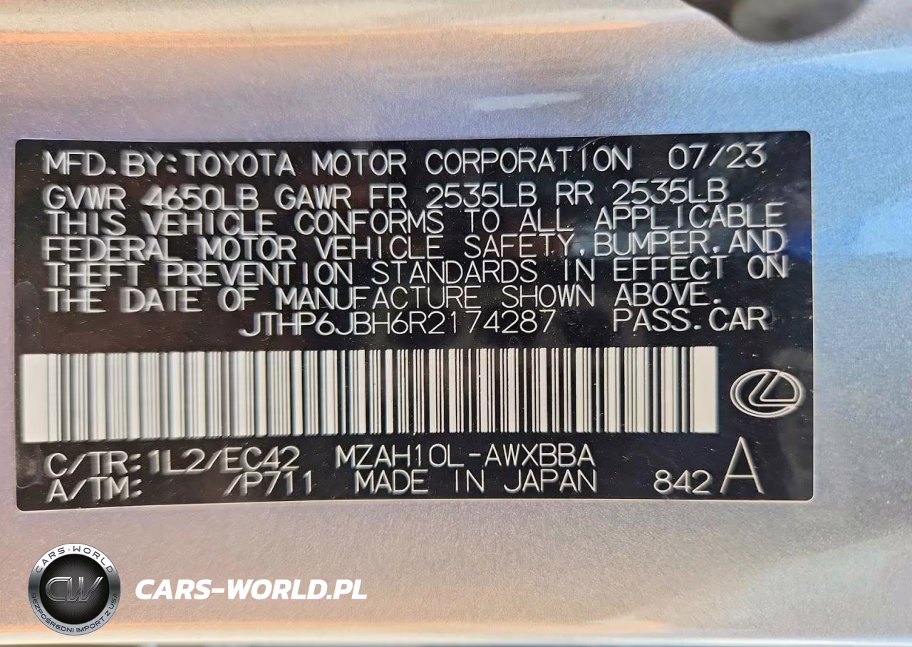 2024 LEXUS UX 250H PREMIUM VIN:JTHP6JBH6R2174287 - 13