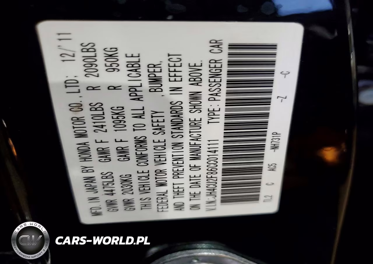 2012 Acura Tsx Se VIN:JH4CU2F86CC014111 - 12
