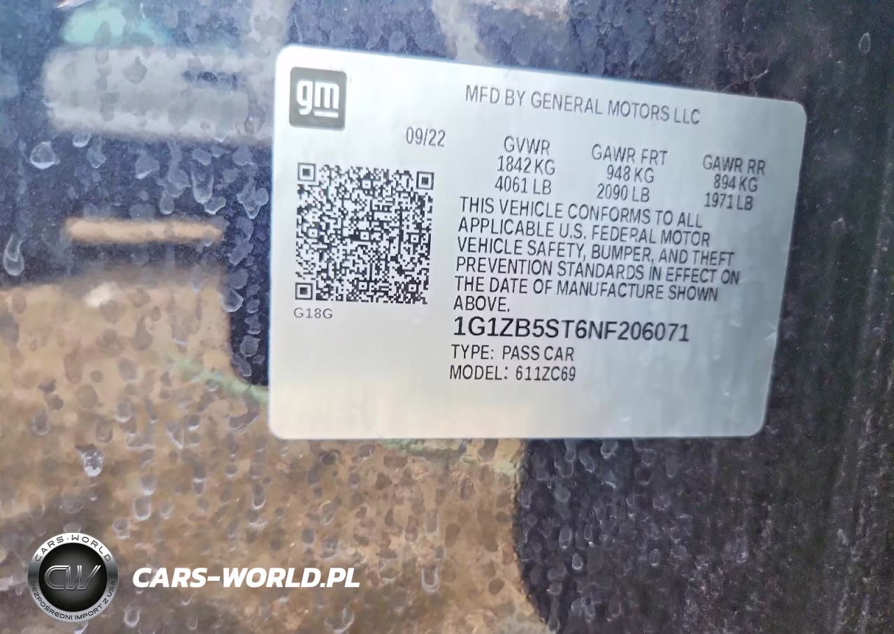 2022 Chevrolet Malibu Ls VIN:1G1ZB5ST6NF206071 - 12