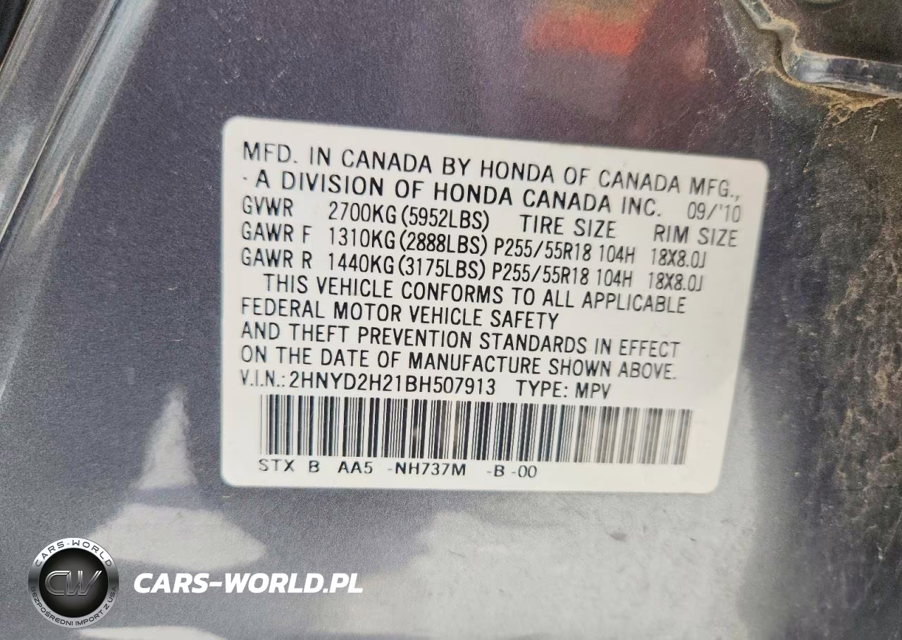 2011 Acura Mdx VIN:2HNYD2H21BH507913 - 13