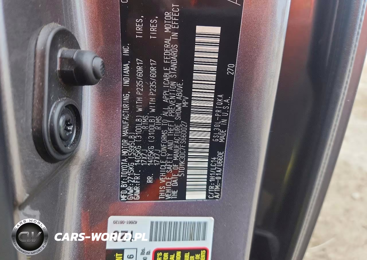2015 Toyota Sienna Xle Premium 8-Passenger VIN:5TDYK3DC7FS660027 - 12