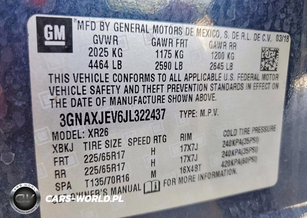 2018 Chevrolet Equinox Lt VIN:3GNAXJEV6JL322437 - 13