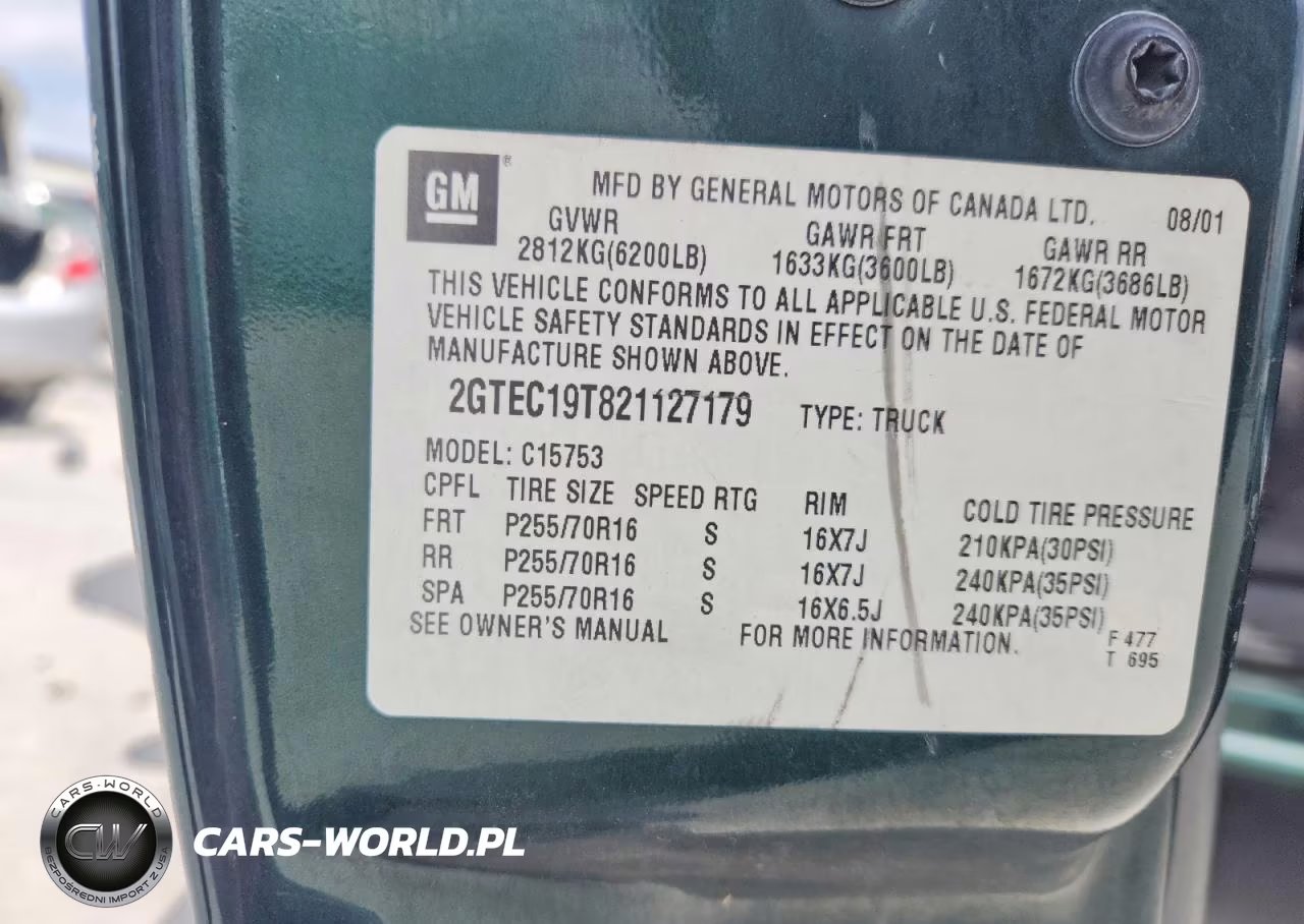 2002 GMC New Sierra C1500 VIN:2GTEC19T821127179 - 13