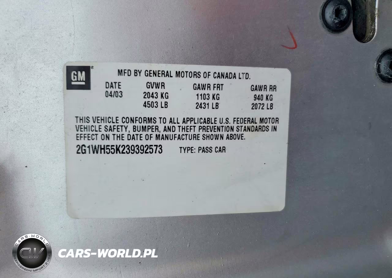 2003 Chevrolet Impala Ls VIN:2G1WH55K239392573 - 12