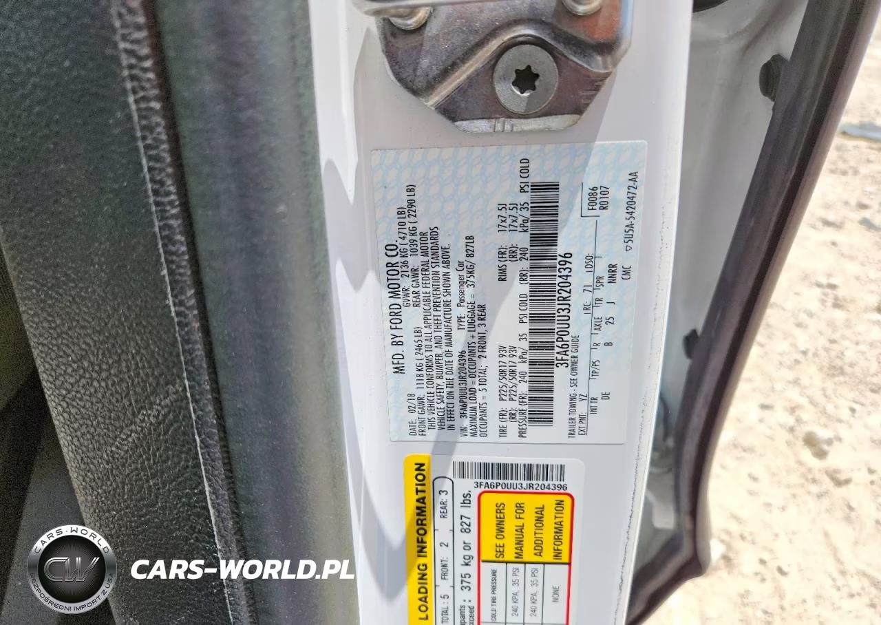 2018 Ford Fusion S Hybrid VIN:3FA6P0UU3JR204396 - 12