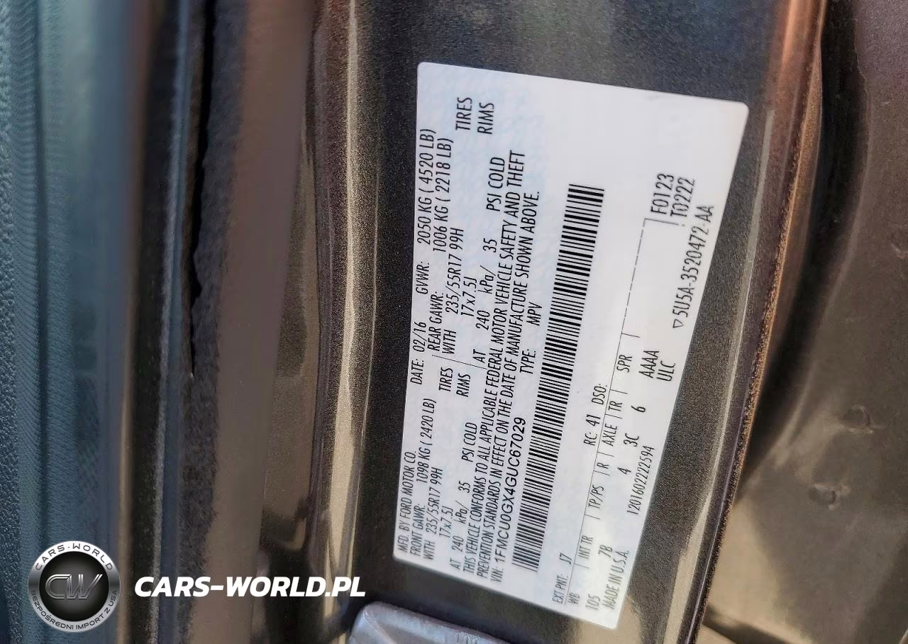 2016 Ford Escape Se VIN:1FMCU0GX4GUC67029 - 13
