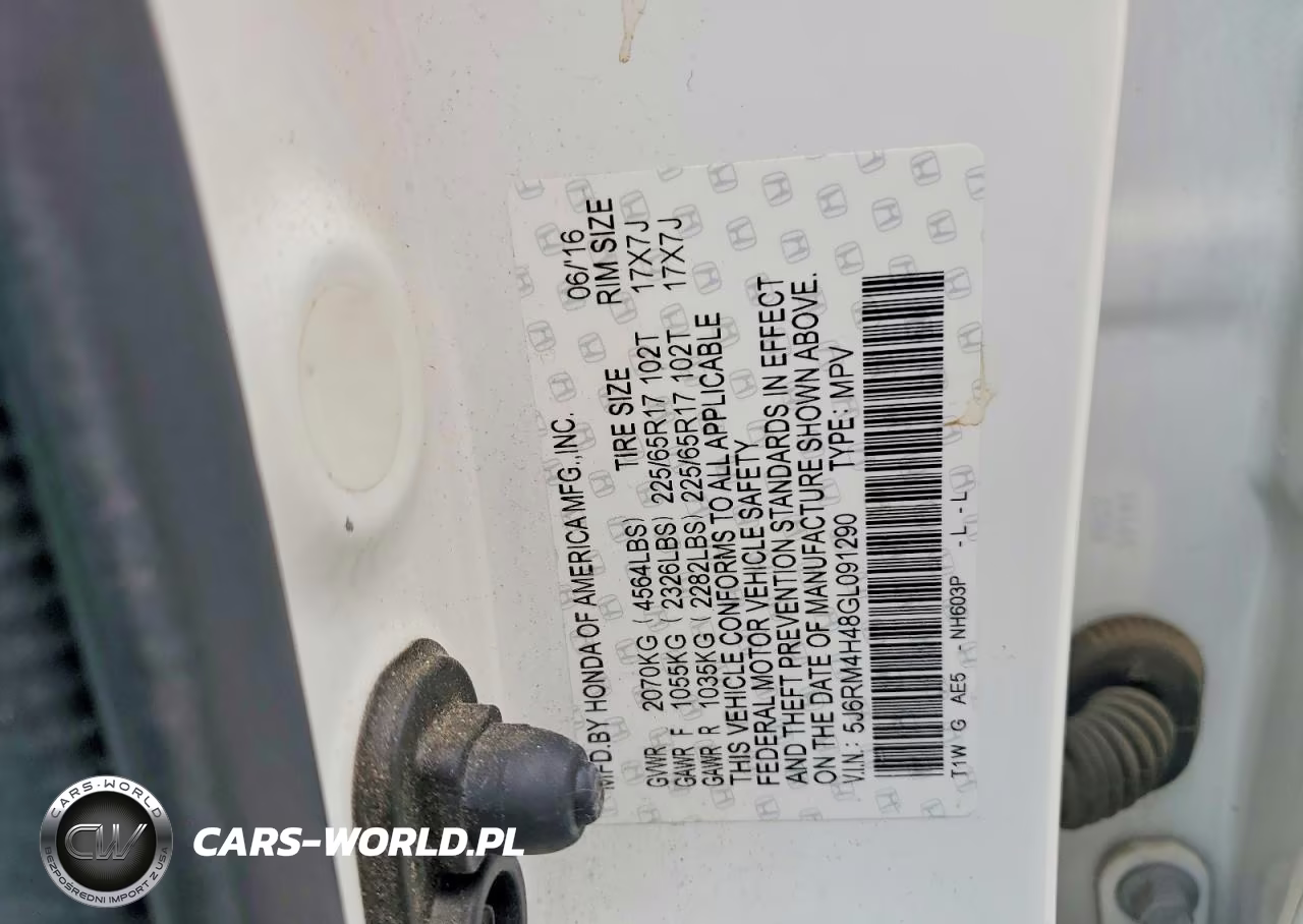 2016 Honda Cr-V Se VIN:5J6RM4H48GL091290 - 13