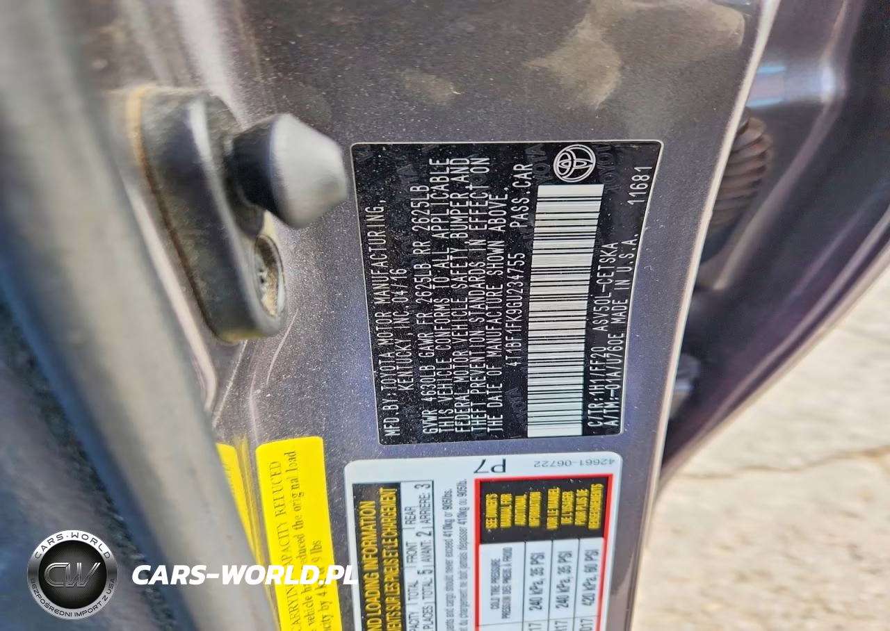 2016 Toyota Camry Se VIN:4T1BF1FK9GU234755 - 12