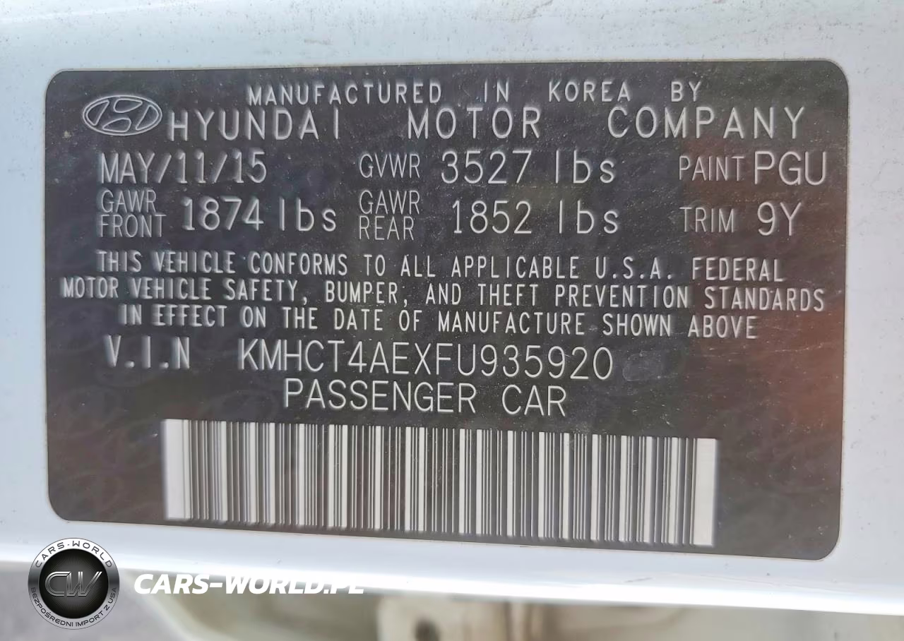 2015 Hyundai Accent Gls VIN:KMHCT4AEXFU935920 - 12