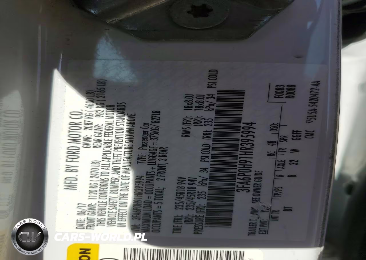 2017 Ford Fusion Se VIN:3FA6P0H91HR395994 - 12