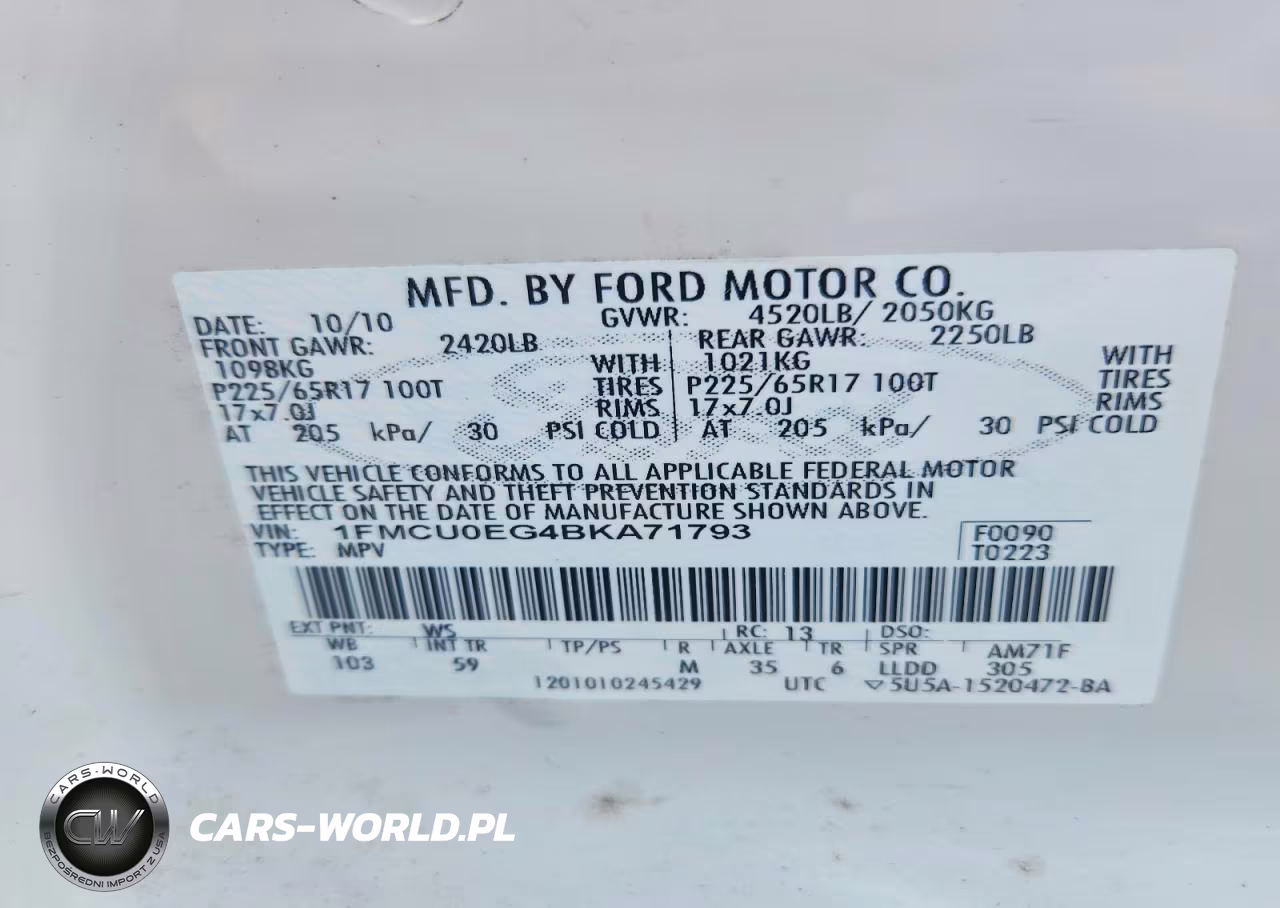 2011 Ford Escape Limited VIN:1FMCU0EG4BKA71793 - 13