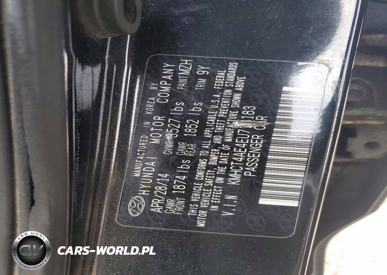2014 Hyundai Accent Gls VIN:KMHCT4AE4EU718183 - 12