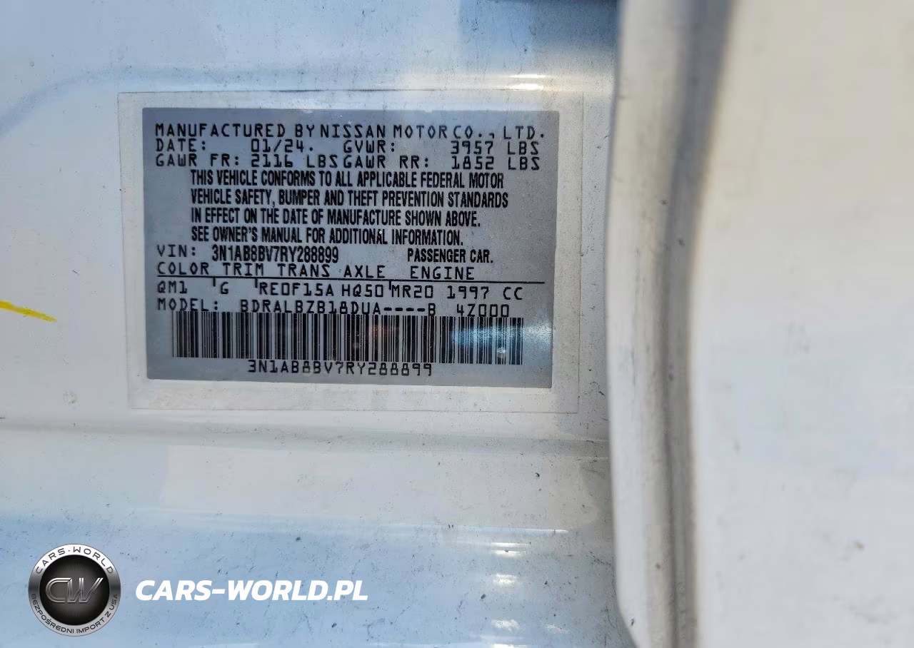 2024 Nissan Sentra S VIN:3N1AB8BV7RY288899 - 12
