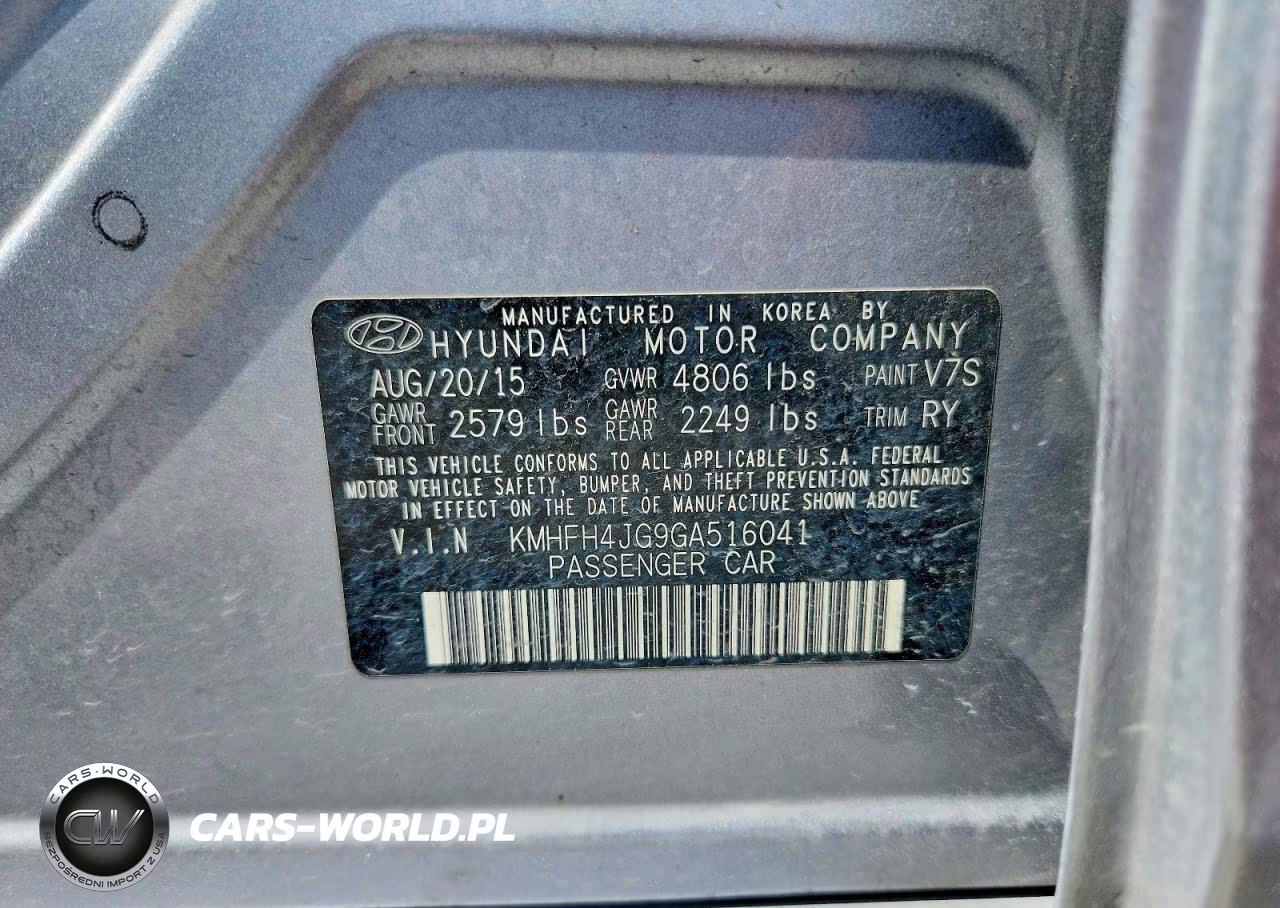 2016 Hyundai Azera Limited VIN:KMHFH4JG9GA516041 - 12