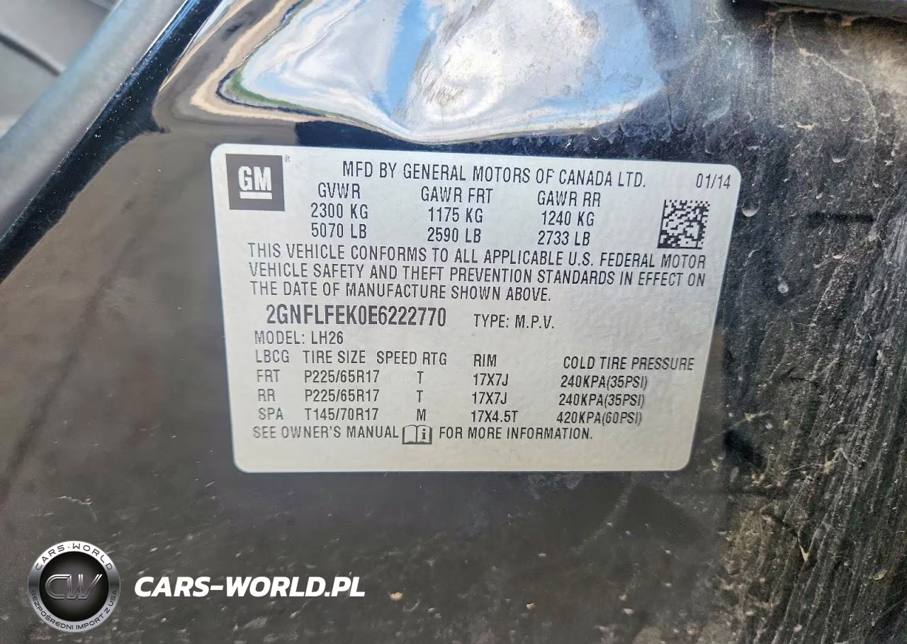 2014 Chevrolet Equinox Lt VIN:2GNFLFEK0E6222770 - 13