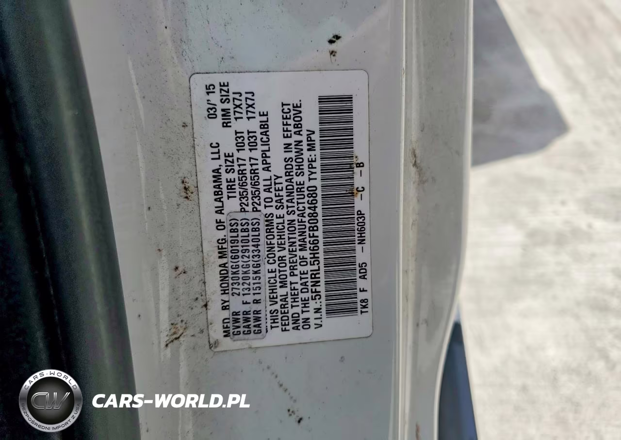 2015 Honda Odyssey Exl VIN:5FNRL5H66FB084680 - 13