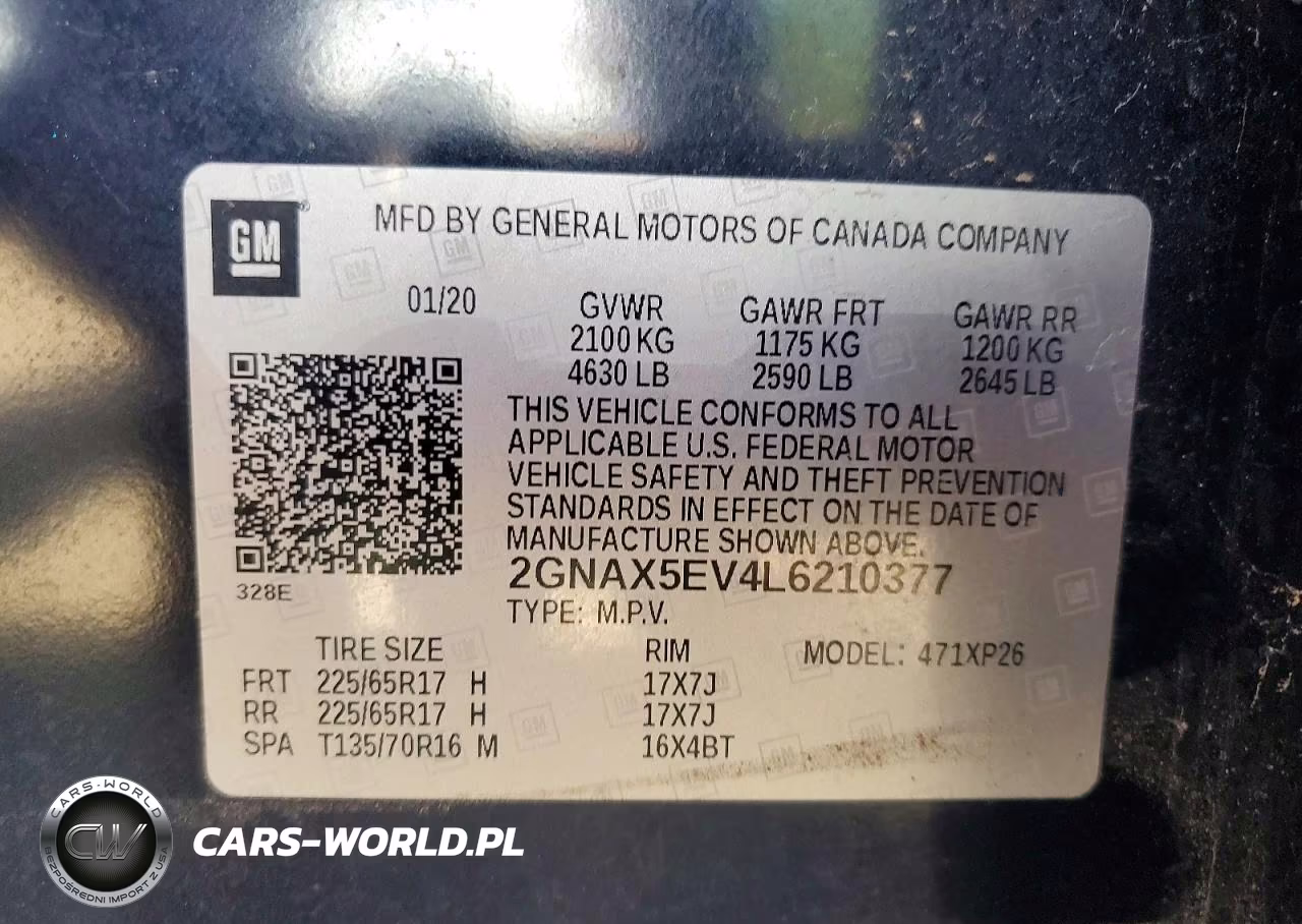 2020 Chevrolet Equinox VIN:2GNAX5EV4L6210377 - 12