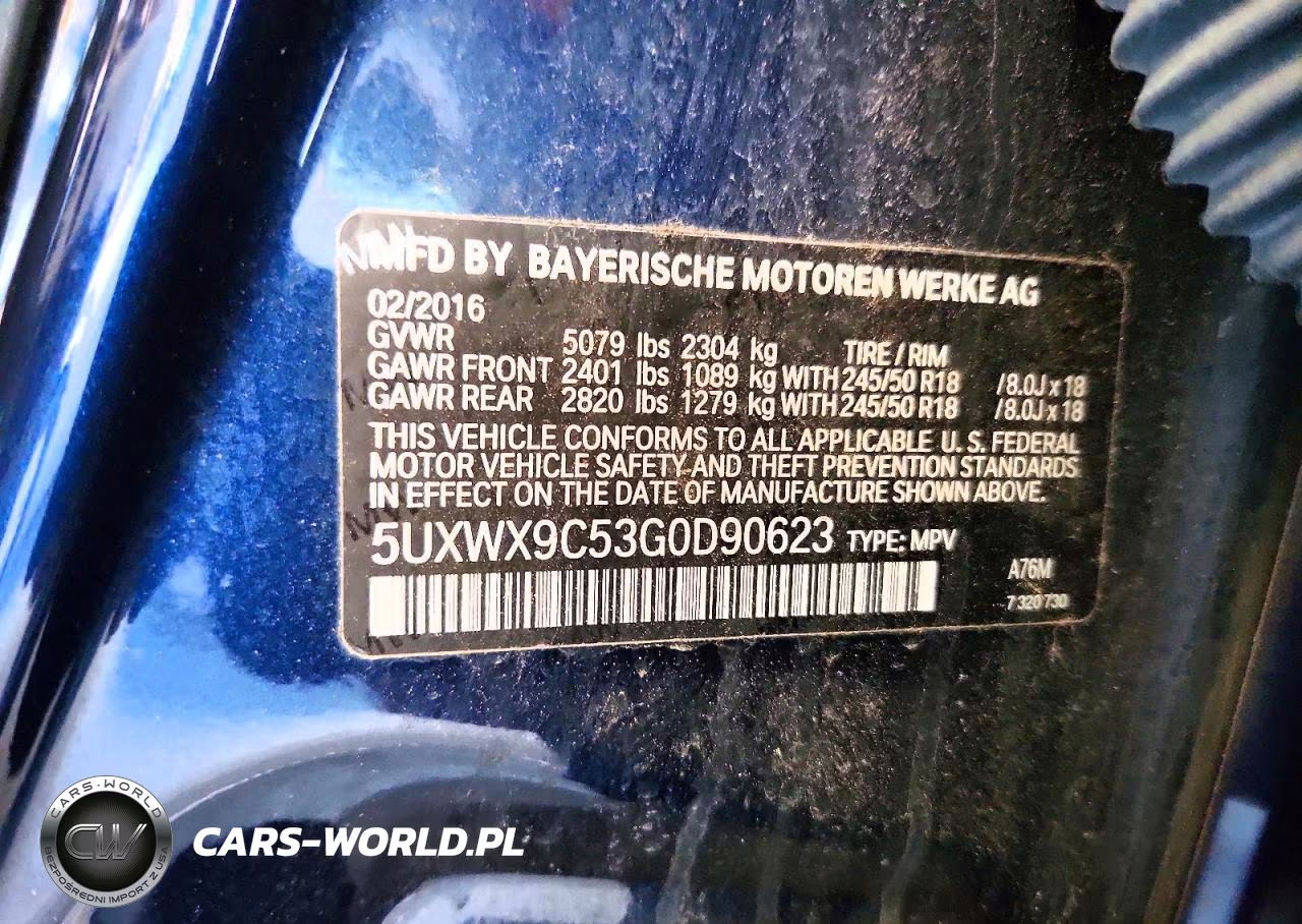 2016 BMW X3 xDrive28I VIN:5UXWX9C53G0D90623 - 13