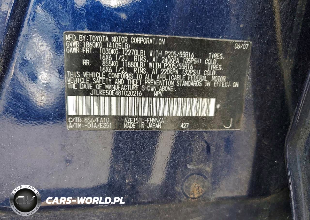 2008 Toyota Scion Xb VIN:JTLKE50E481020216 - 12