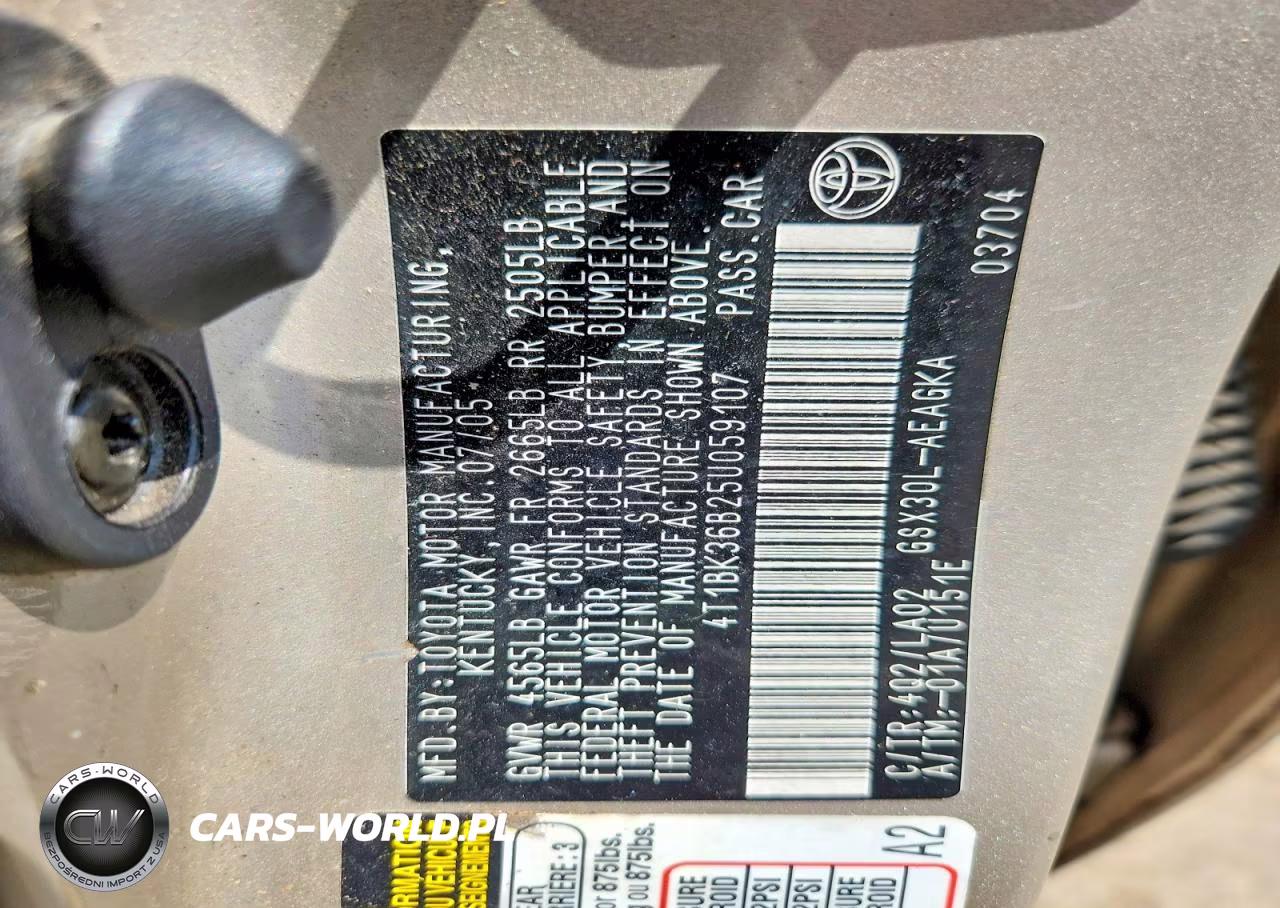 2005 Toyota Avalon Xls VIN:4T1BK36B25U059107 - 12