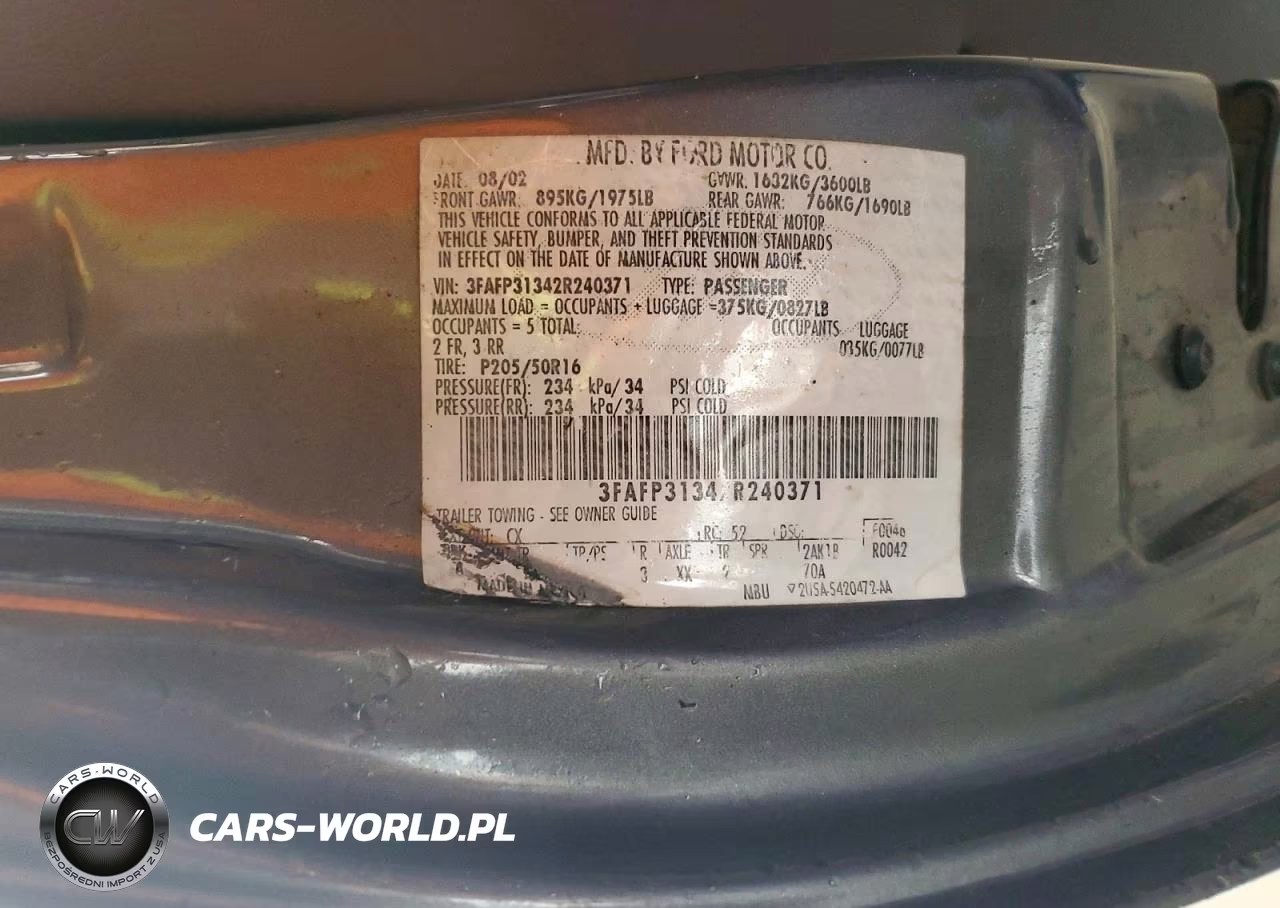 2002 Ford Focus Zx3 VIN:3FAFP31342R240371 - 12