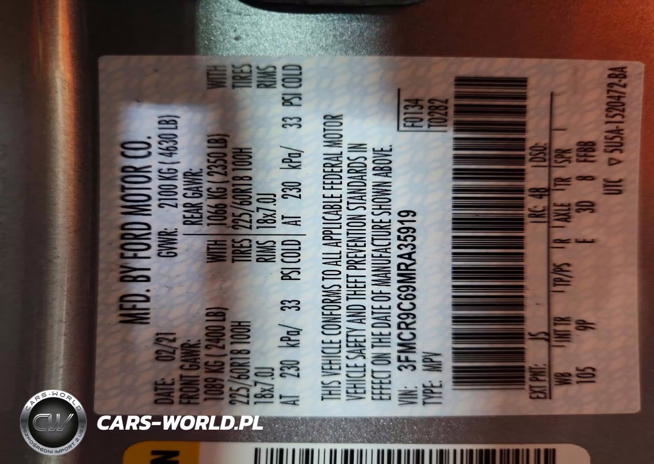 2021 Ford Bronco Sport Outer Banks VIN:3FMCR9C69MRA35919 - 13