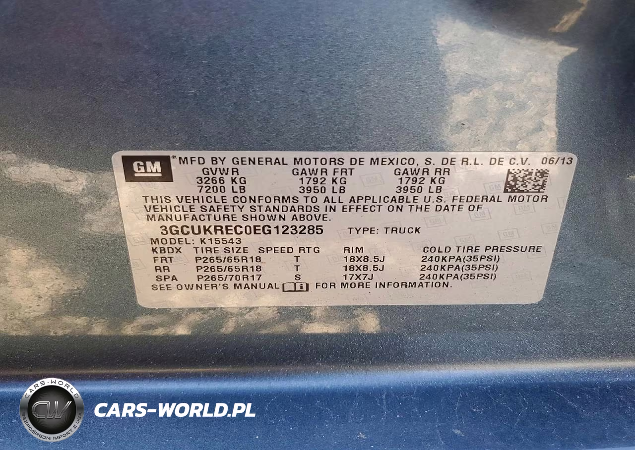 2014 Chevrolet Silverado K1500 Lt VIN:3GCUKREC0EG123285 - 12