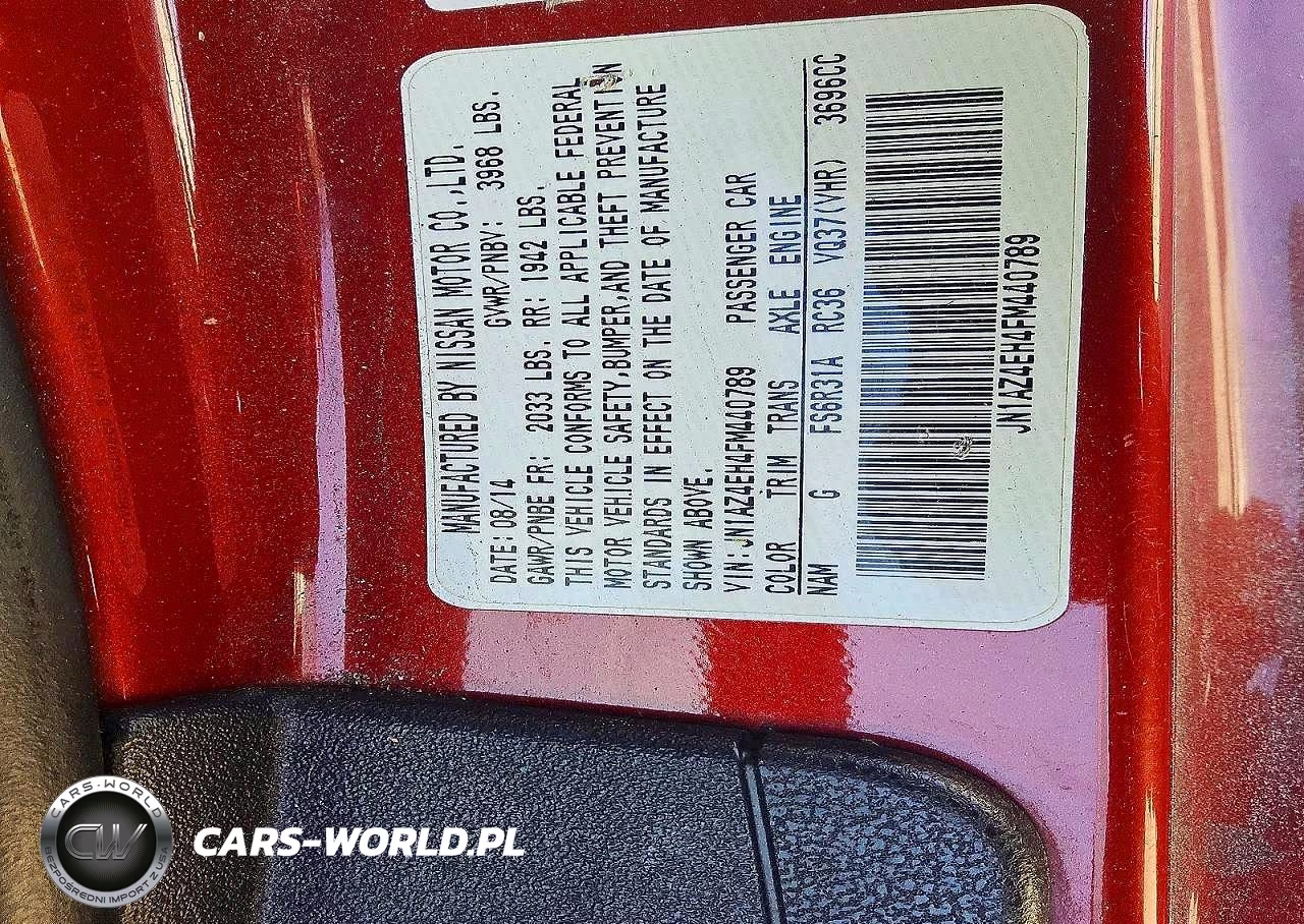 2015 Nissan 370Z VIN:JN1AZ4EH4FM440789 - 12