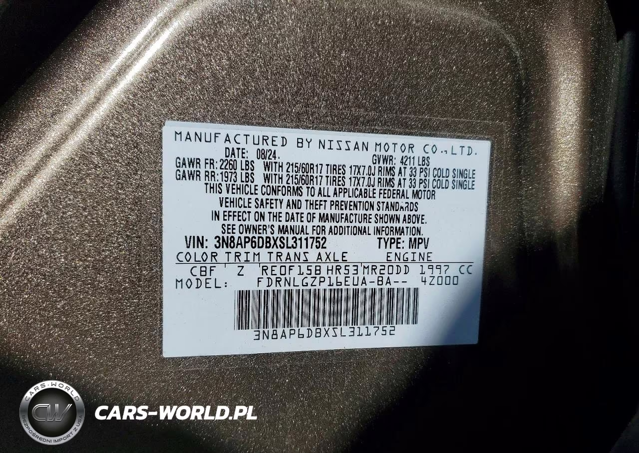 2025 Nissan Kicks Sr VIN:3N8AP6DBXSL311752 - 13