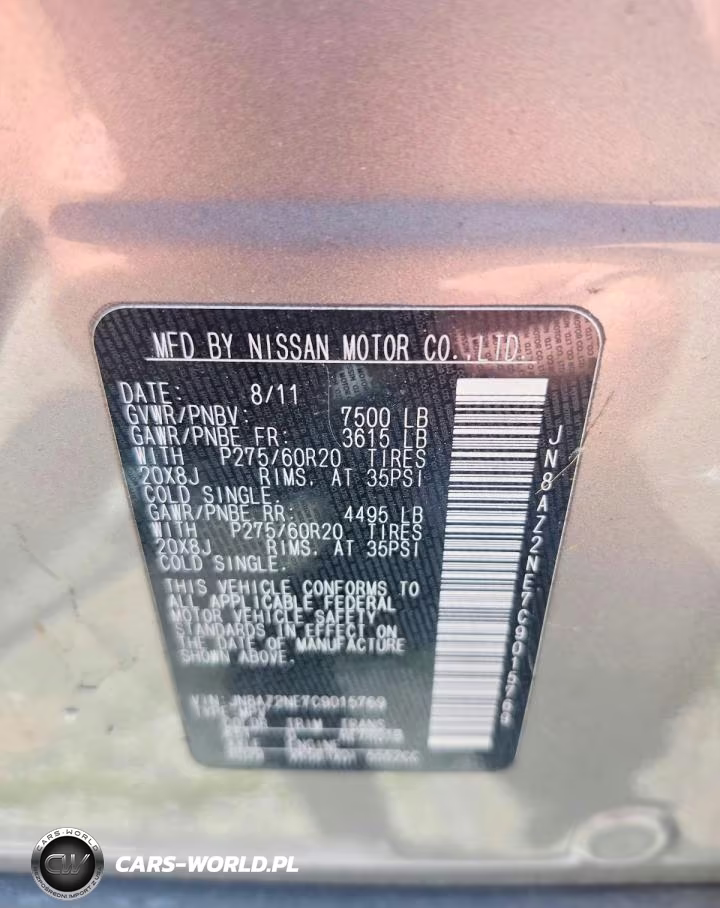 2012 Infiniti Qx56 VIN:JN8AZ2NE7C9015769 - 10