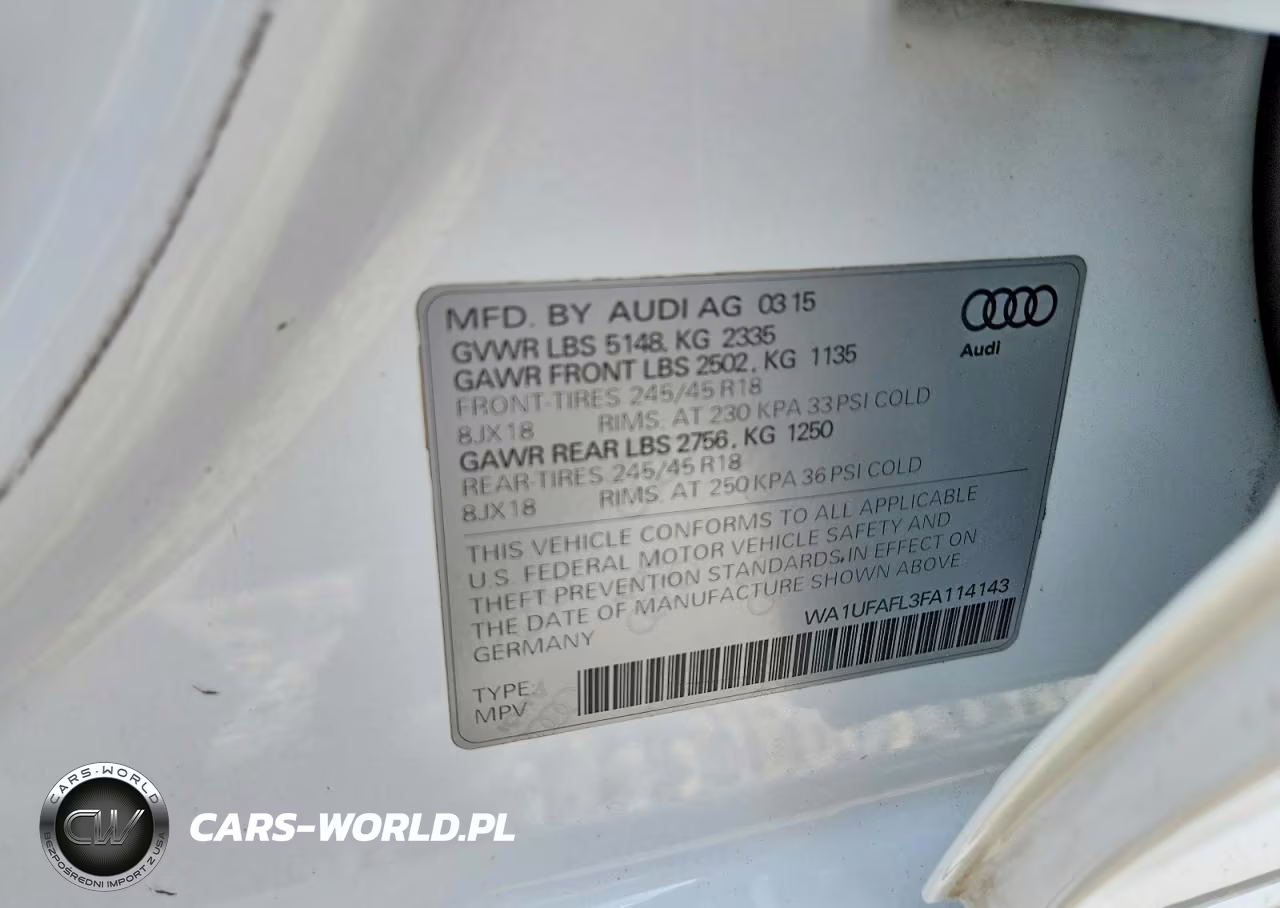 2015 Audi A4 Allroad Premium Plus VIN:WA1UFAFL3FA114143 - 12
