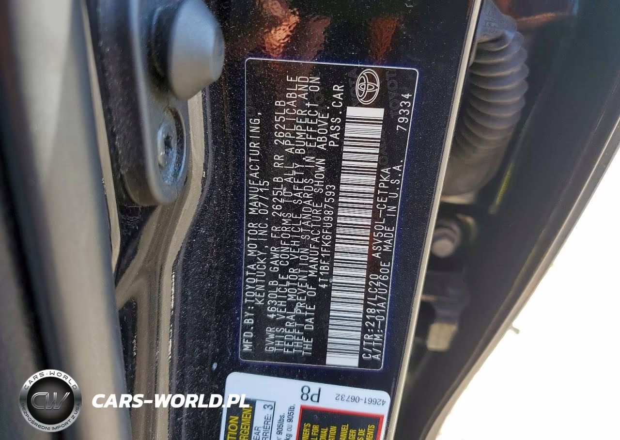 2015 Toyota Camry Xse VIN:4T1BF1FK6FU987593 - 12