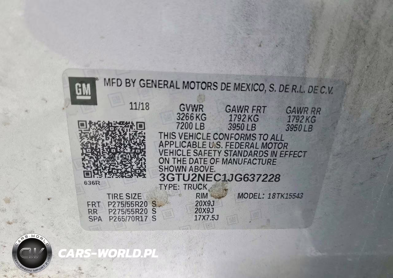 2018 GMC Sierra K1500 Slt VIN:3GTU2NEC1JG637228 - 12