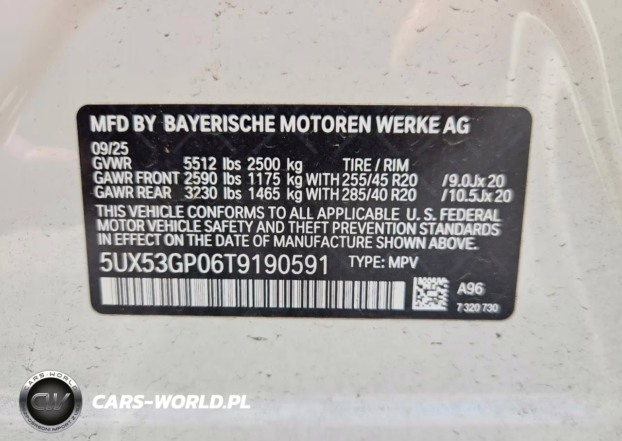 2026 BMW X3 30 xDrive VIN:5UX53GP06T9190591 - 13