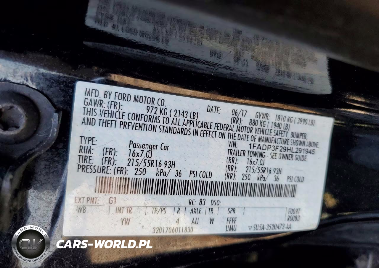 2017 Ford Focus Se VIN:1FADP3F29HL291945 - 12