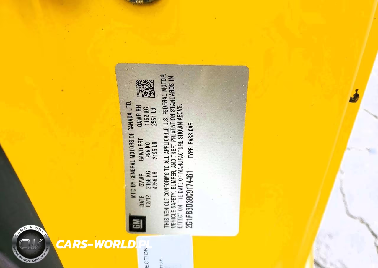 2012 Chevrolet Camaro Lt VIN:2G1FB3D38C9174461 - 12