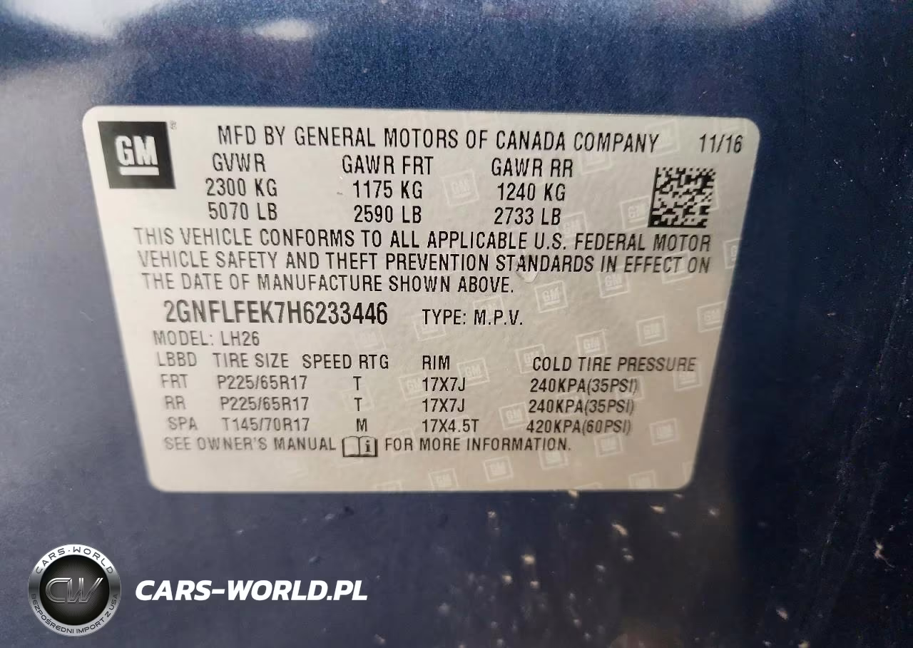 2017 Chevrolet Equinox Lt VIN:2GNFLFEK7H6233446 - 13