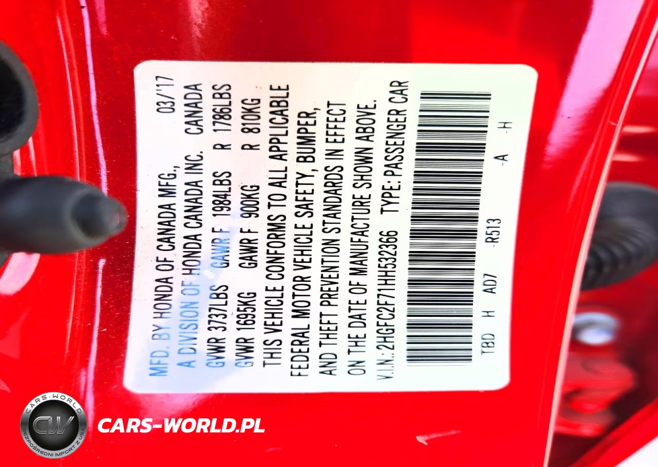 2017 Honda Civic Ex VIN:2HGFC2F71HH532366 - 12