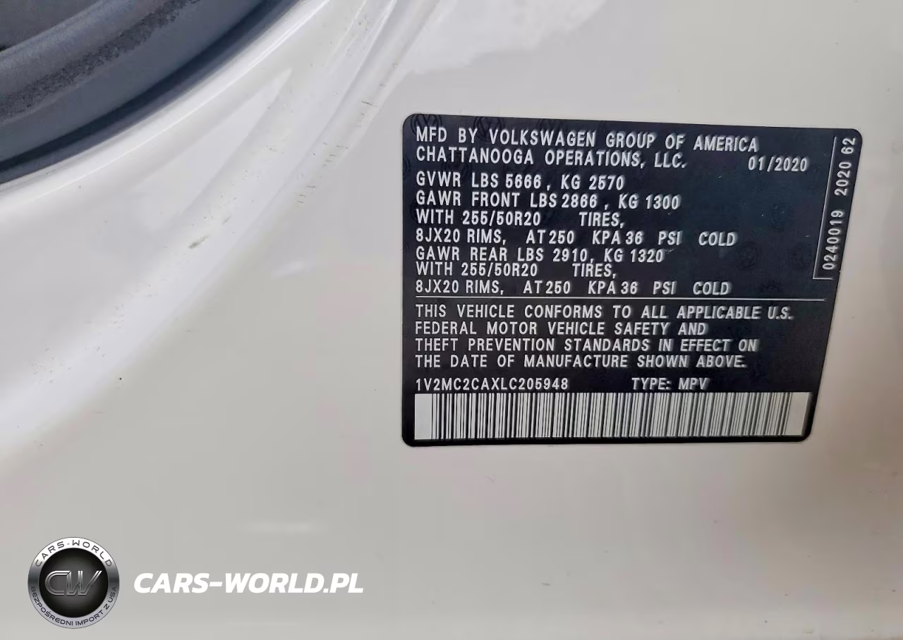 2020 Volkswagen Atlas Cross Sport Sel VIN:1V2MC2CAXLC205948 - 13
