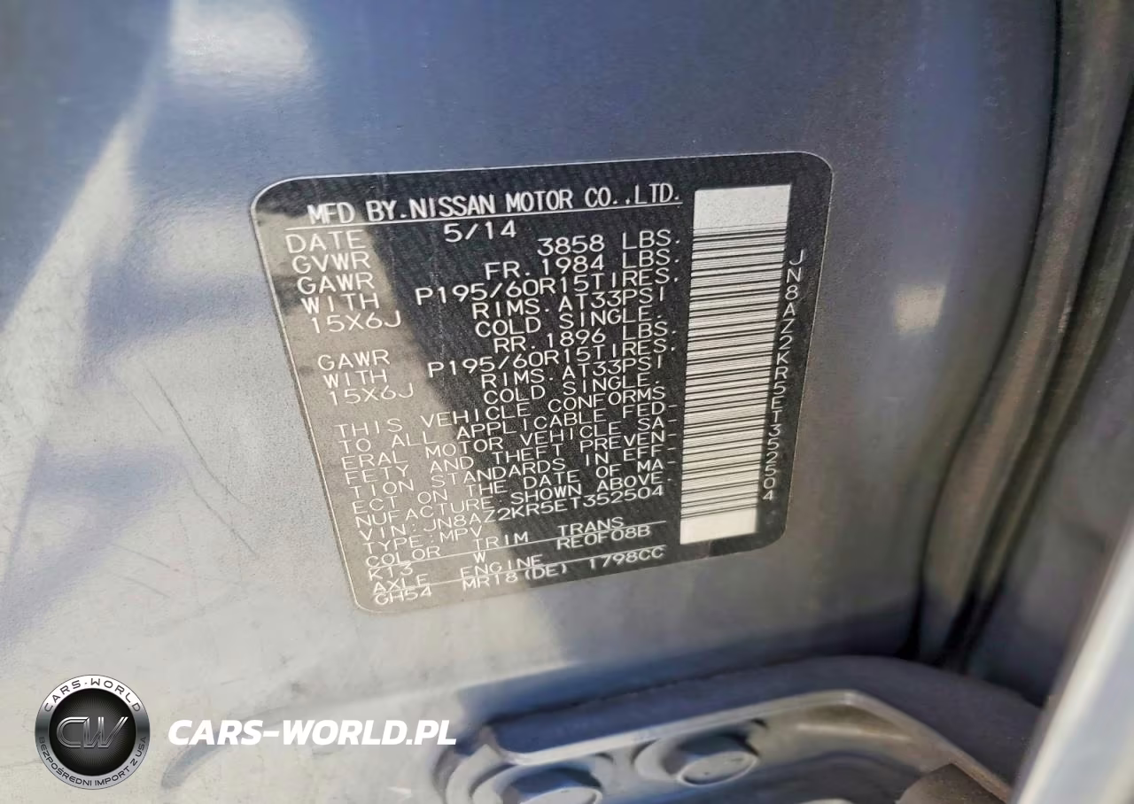 2014 Nissan Cube VIN:JN8AZ2KR5ET352504 - 12