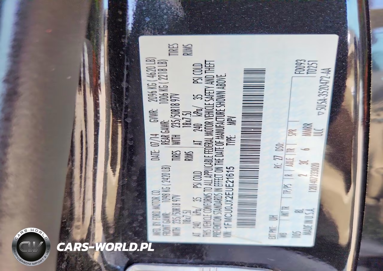 2014 Ford Escape Titanium VIN:1FMCU0JX2EUE21615 - 13