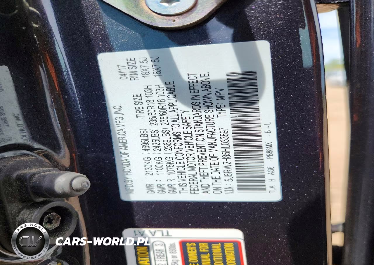 2017 Honda Cr-V VIN:5J6RW2H85HL033897 - 13