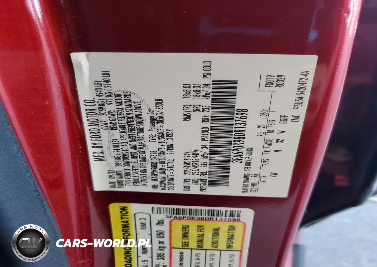 2014 Ford Fusion Titanium VIN:3FA6P0K98DR137698 - 12