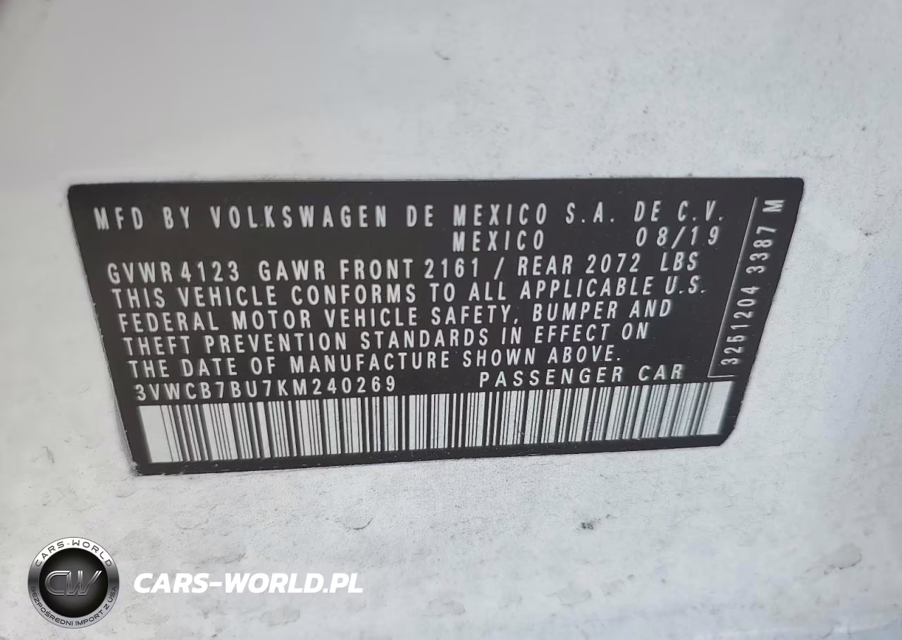 2019 Volkswagen Jetta S VIN:3VWCB7BU7KM240269 - 13