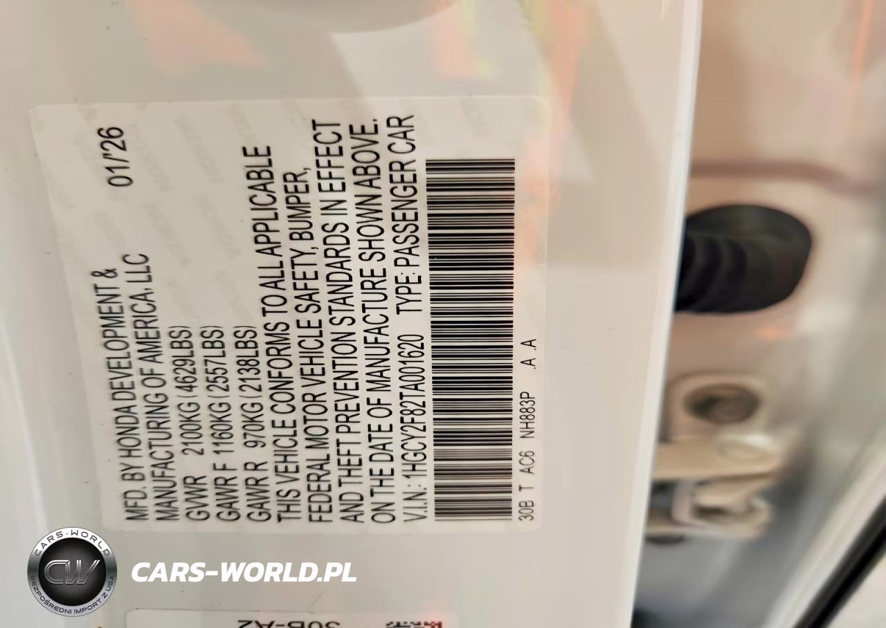 2026 Honda Accord Touring Hybrid VIN:1HGCY2F82TA001620 - 12