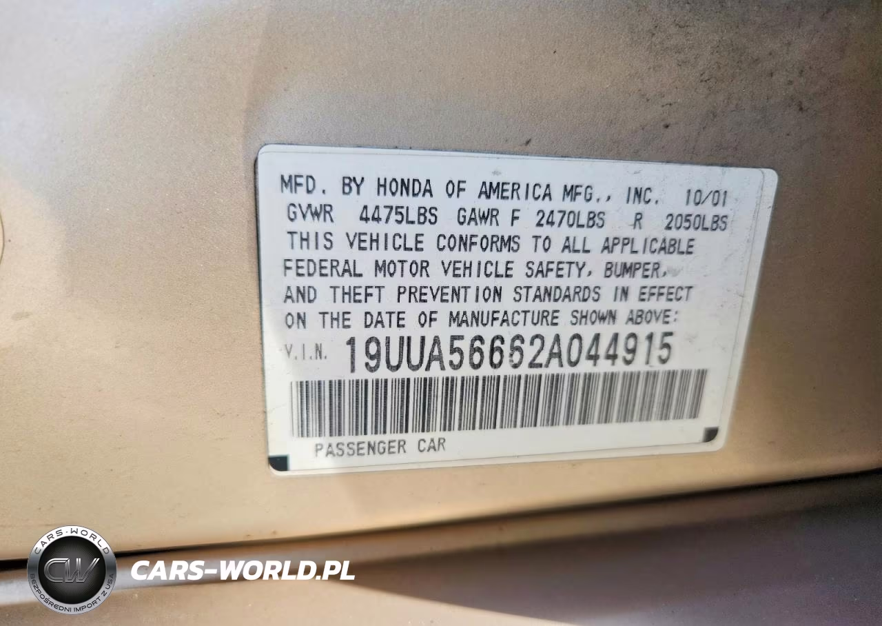 2002 Acura 3.2Tl VIN:19UUA56662A044915 - 12